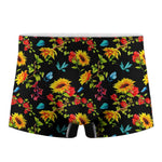Sunflower Floral Pattern Print Men's Boxer Briefs