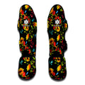 Sunflower Floral Pattern Print Muay Thai Shin Guards