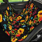 Sunflower Floral Pattern Print Pet Car Back Seat Cover