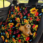Sunflower Floral Pattern Print Pet Car Back Seat Cover