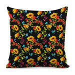 Sunflower Floral Pattern Print Pillow Cover