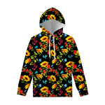 Sunflower Floral Pattern Print Pullover Hoodie