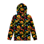 Sunflower Floral Pattern Print Pullover Hoodie