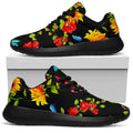 Sunflower Floral Pattern Print Walking Shoes