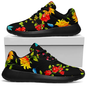 Sunflower Floral Pattern Print Sport Shoes GearFrost