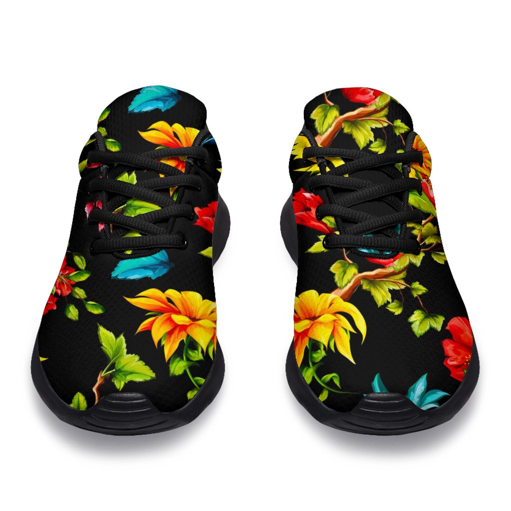 Sunflower Floral Pattern Print Sport Shoes GearFrost