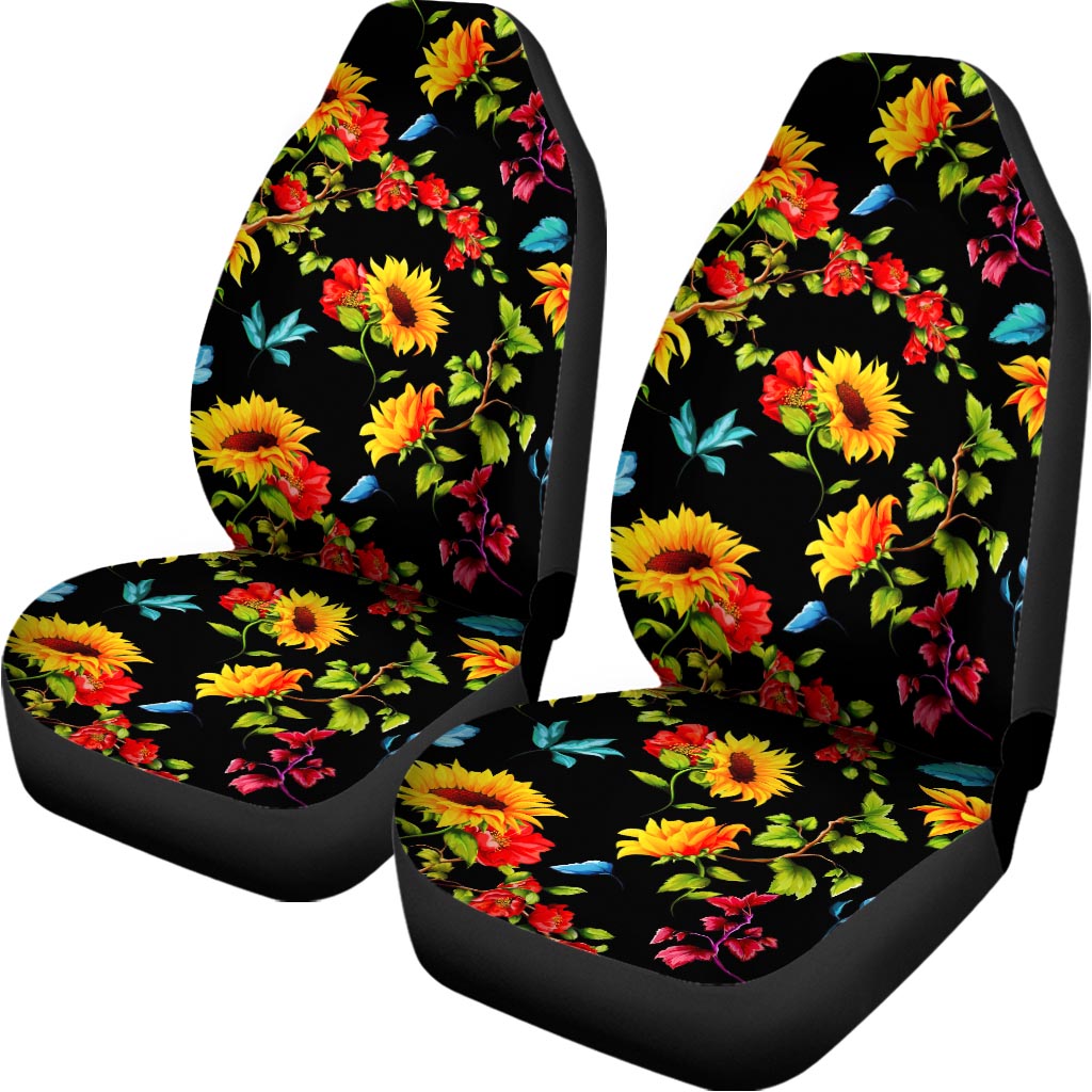 Sunflower Floral Pattern Print Universal Fit Car Seat Covers – GearFrost