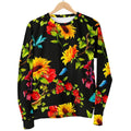 Sunflower Floral Pattern Print Women's Crewneck Sweatshirt