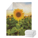 Sunflower Landscape Print Blanket