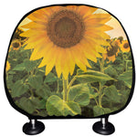 Sunflower Landscape Print Car Headrest Covers