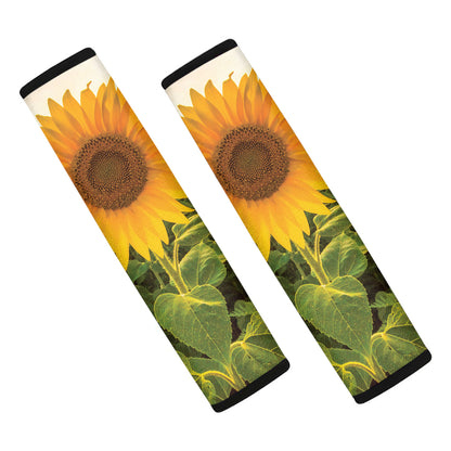 Sunflower Landscape Print Car Seat Belt Covers