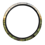 Sunflower Landscape Print Car Steering Wheel Cover