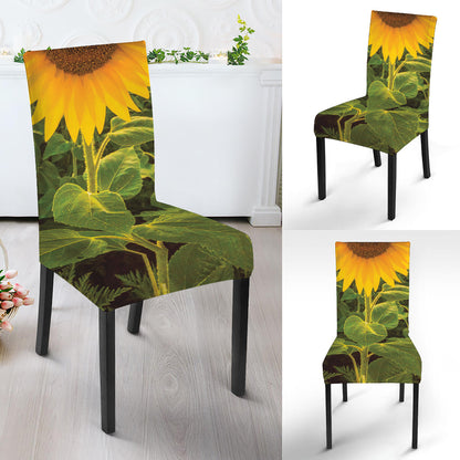 Sunflower Landscape Print Dining Chair Slipcover