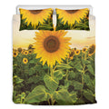 Sunflower Landscape Print Duvet Cover Bedding Set