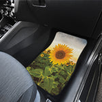 Sunflower Landscape Print Front and Back Car Floor Mats