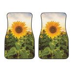 Sunflower Landscape Print Front Car Floor Mats