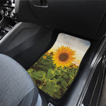 Sunflower Landscape Print Front Car Floor Mats