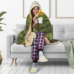 Sunflower Landscape Print Hooded Blanket