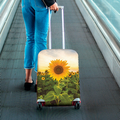 Sunflower Landscape Print Luggage Cover