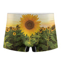 Sunflower Landscape Print Men's Boxer Briefs