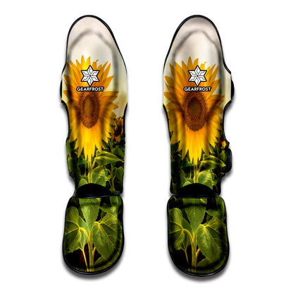 Sunflower Landscape Print Muay Thai Shin Guard