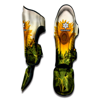 Sunflower Landscape Print Muay Thai Shin Guard