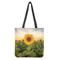 Sunflower Landscape Print Tote Bag
