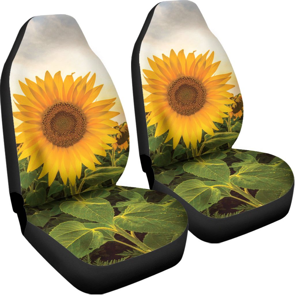 Sunflower Landscape Print Universal Fit Car Seat Covers