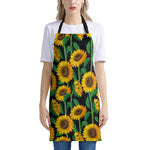 Sunflower Pattern Print Apron