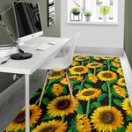 Sunflower Pattern Print Area Rug GearFrost