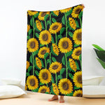Sunflower Pattern Print Blanket