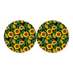 Sunflower Pattern Print Car Coasters