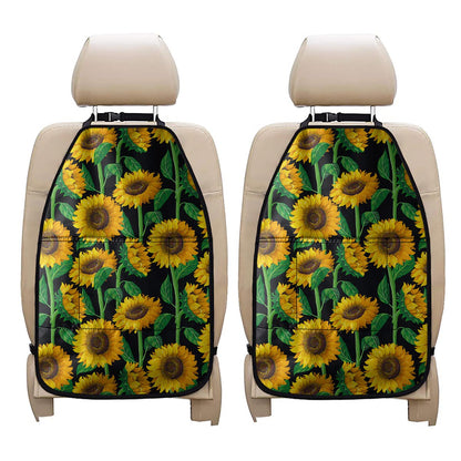Sunflower Pattern Print Car Seat Organizers