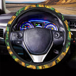 Sunflower Pattern Print Car Steering Wheel Cover