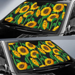 Sunflower Pattern Print Car Sun Shade GearFrost