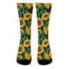 Sunflower Pattern Print Crew Socks