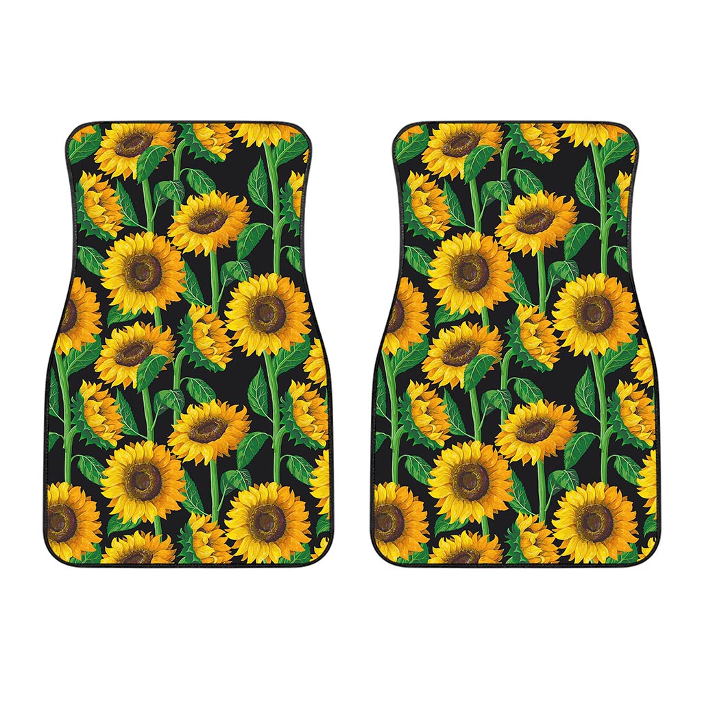 Sunflower Pattern Print Front Car Floor Mats