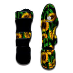 Sunflower Pattern Print Muay Thai Shin Guard