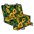 Sunflower Pattern Print Pet Car Back Seat Cover