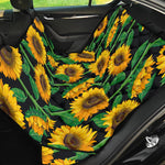 Sunflower Pattern Print Pet Car Back Seat Cover