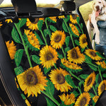 Sunflower Pattern Print Pet Car Back Seat Cover
