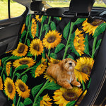 Sunflower Pattern Print Pet Car Back Seat Cover