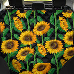 Sunflower Pattern Print Pet Car Back Seat Cover
