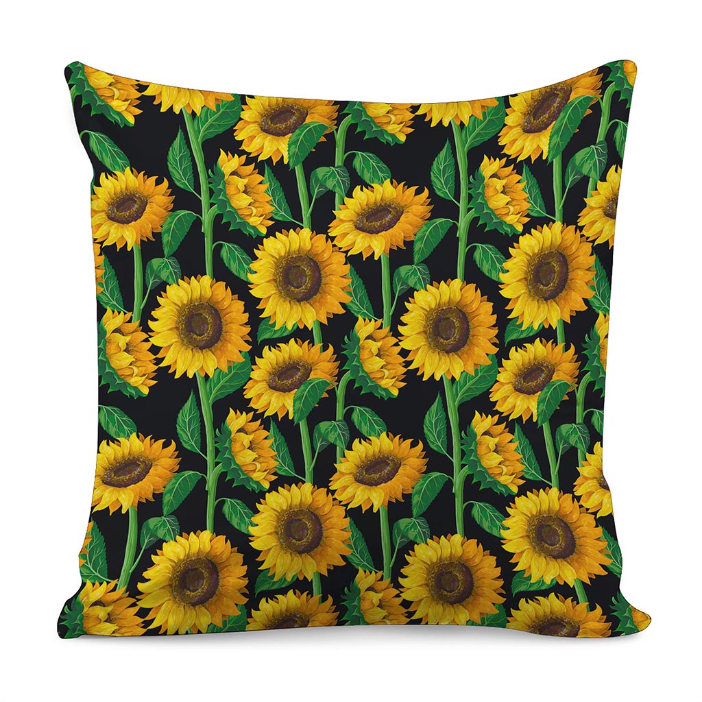 Sunflower Pattern Print Pillow Cover
