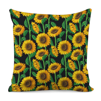Sunflower Pattern Print Pillow Cover