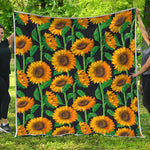 Sunflower Pattern Print Quilt