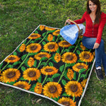 Sunflower Pattern Print Quilt