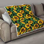 Sunflower Pattern Print Quilt