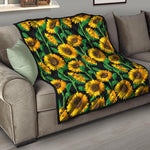 Sunflower Pattern Print Quilt