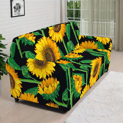 Sunflower Pattern Print Sofa Cover